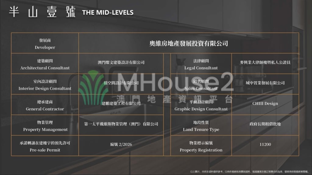 南灣加思欄新盤「半山壹號」 兩房 - MHouse2 - 澳門地產資訊平台 | 掌握未來投資潛力